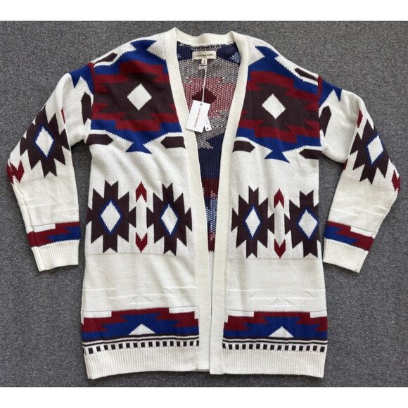 Lucky Brand Sweaters - NWT Lucky Brand Aztec Cardigan Sweater Tofu Medium Southwestern $149.50 New